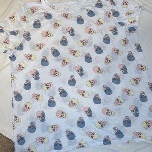 Torrid White Skull Print Top
